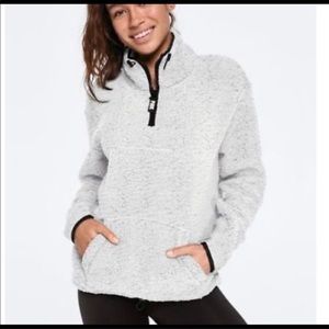 PINK Sherpa quarter zip